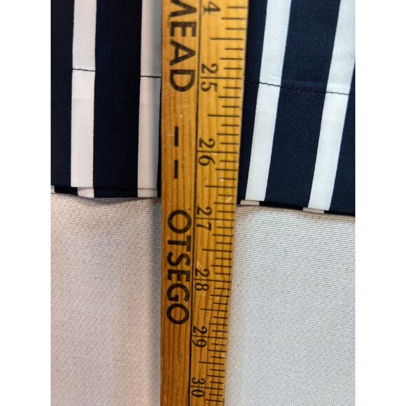 Banana Republic Women's Shoulder Button Top 3/4 Sleeve Size L Navy White Stripe - Picture 11 of 14